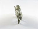 Vintage Pewter Buffalo Figurine Miniature Western Collectible Shelf Accent 1.25 Inch