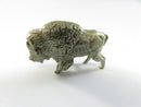 Vintage Pewter Buffalo Figurine Miniature Western Collectible Shelf Accent 1.25 Inch