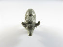 Vintage Pewter Buffalo Figurine Miniature Western Collectible Shelf Accent 1.25 Inch