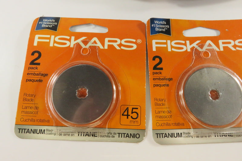 Fiskars Rotary Cutter 45mm Used + 3 Packs Cutting Blades