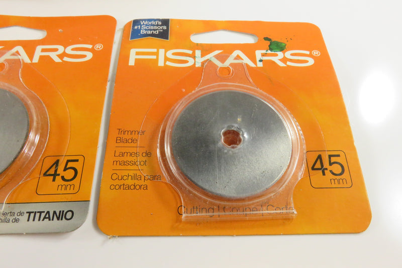 Fiskars Rotary Cutter 45mm Used + 3 Packs Cutting Blades