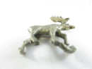 Pewter Moose Figurine Detailed Wildlife Miniature Sculpture Late 20th Century