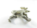 Pewter Moose Figurine Detailed Wildlife Miniature Sculpture Late 20th Century