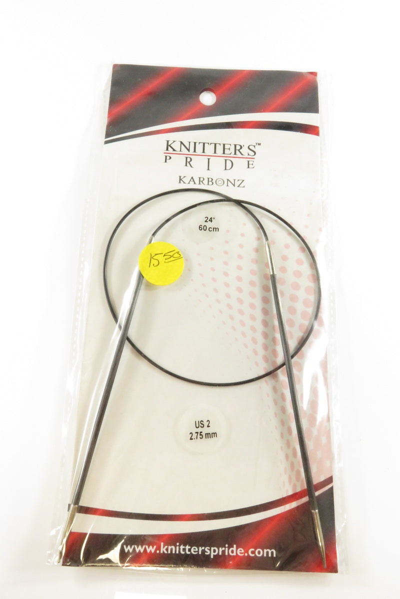 Knitters Pride Karbonz 24" US 2 Circular Knitting Needles