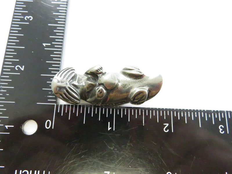 Pewter Otter Figurine A.C.B. Signed Miniature Wildlife Sculpture Late 20th Century