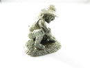 Pewter Prospector Figurine Vintage Miner Panning Sculpture Late 20th Century
