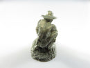 Pewter Prospector Figurine Vintage Miner Panning Sculpture Late 20th Century