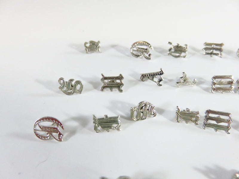 Grouping of Various Letter Ring Inserts for Signet Monogram Rings Hardstone Rings