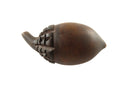 Small Vintage Decorative Carved Wood Acorn Finding 3 1/2" — front view