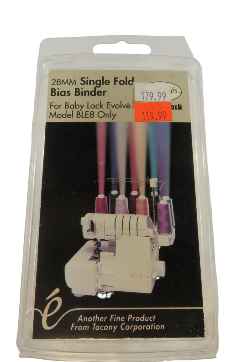 Single Fold Bias Binder 28mm Baby Lock Evolve Model BLE8 — front view