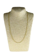 Milor 925 Gold Gilded Sterling Rope Chain 24" Long w Lobster Clasp — Gold, Sterling Silver — front view