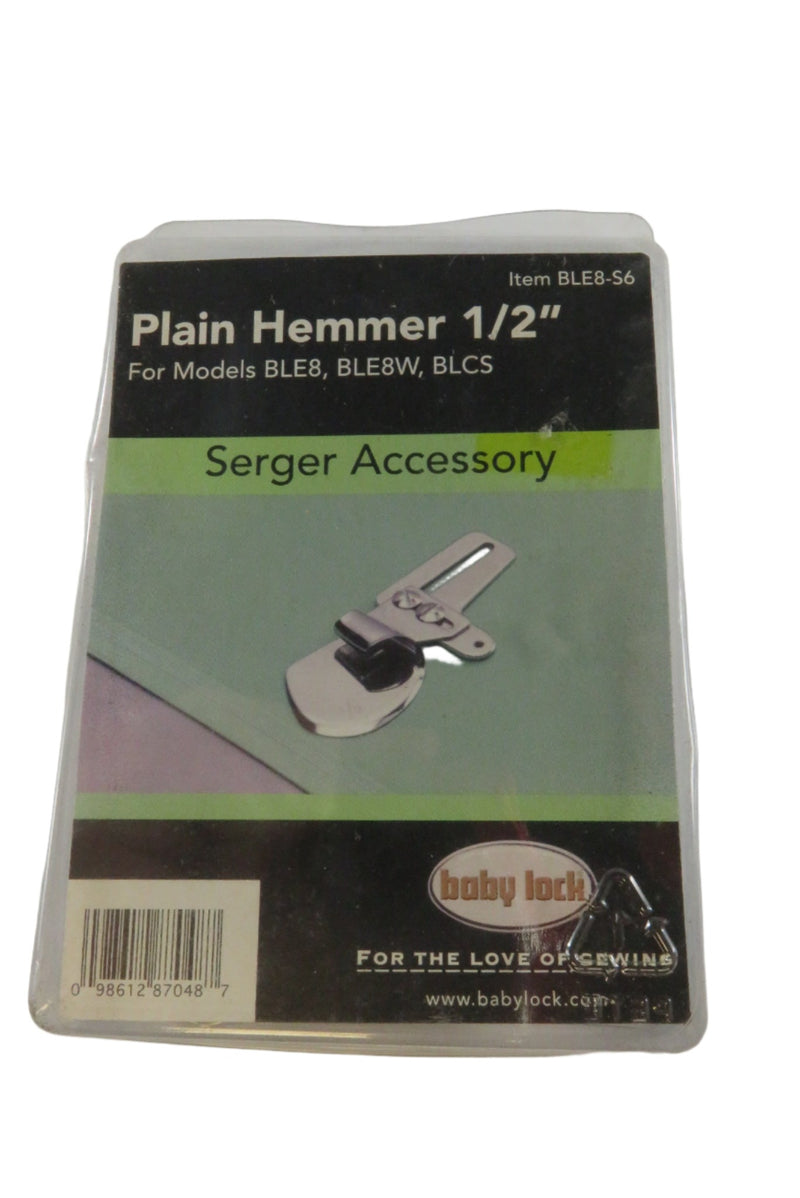 1/2" Plain Hemmer for Model BLE8, BLE8W & BLCS Baby Lock Serger Accessory
