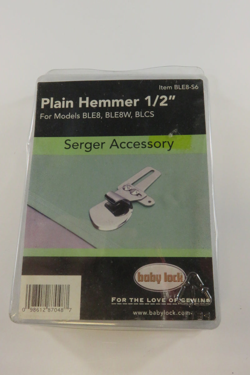 1/2" Plain Hemmer for Model BLE8, BLE8W & BLCS Baby Lock Serger Accessory