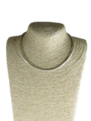 Sterling 4.18mm Omega Choker Necklace 16" TL Pre-owned 19.1 Grams — Sterling Silver, Silver — front view