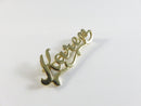 Vintage Gold Tone Karen Script Name Brooch Pin c1980s Personalized Jewelry