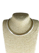 8mm Sterling Omega Choker Necklace 16 3/4" TL Lobster Clasp 28.1 Grams — Sterling Silver, Silver — front view