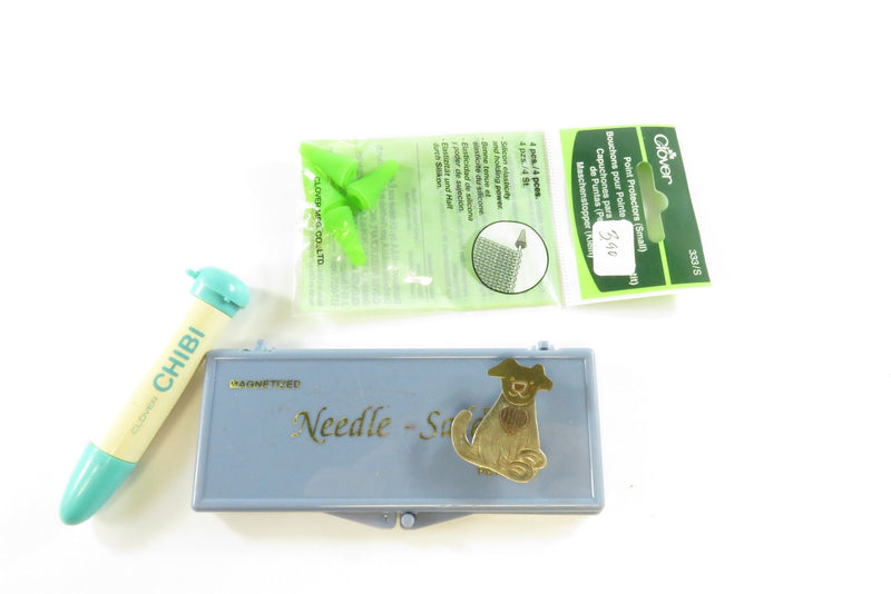 Large Assortment of Blunt Point Needles for Needlepoint Crafting Plus Sewing Mag — front view