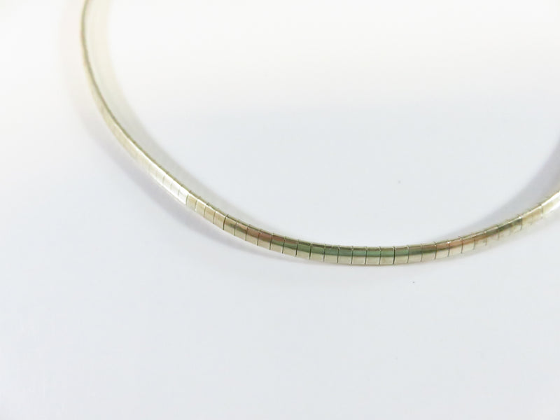 Sterling 3.16mm Omega Choker Necklace 16" TL Pre-owned 15.5 Grams