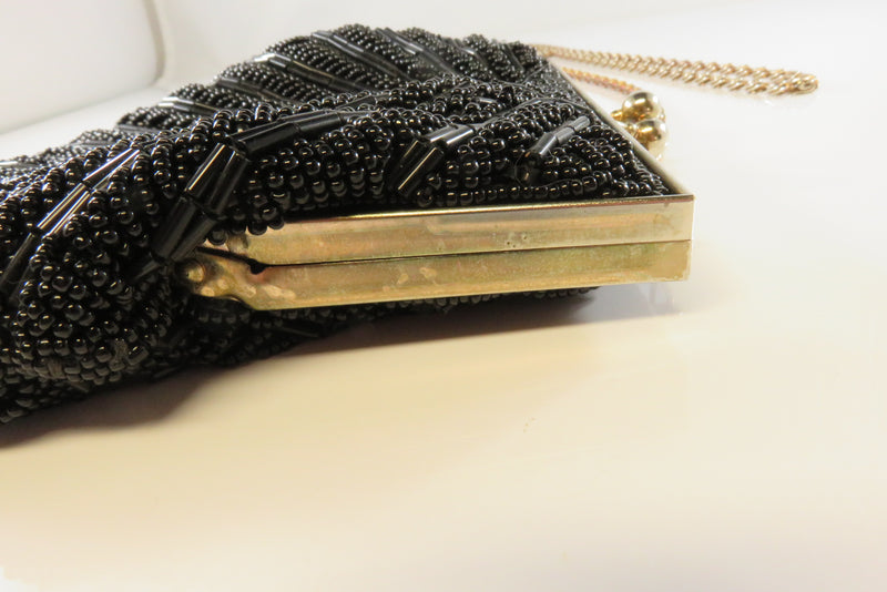 Vnt Walborg Beaded Scalloped Purse/ Handbag / Clutch; Chain Strap; 50's-60's