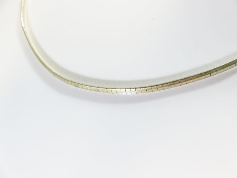 Sterling 3.16mm Omega Choker Necklace 16" TL Pre-owned 15.5 Grams