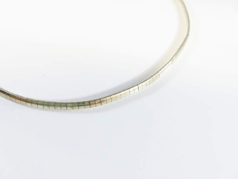 Sterling 3.16mm Omega Choker Necklace 16" TL Pre-owned 15.5 Grams