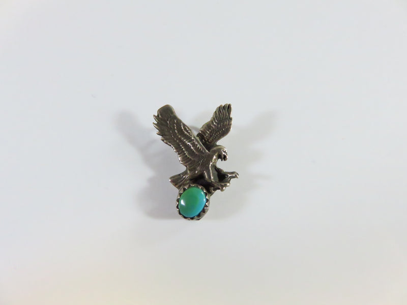 Patriotic Eagle Pendant w/Turquoise Sterling Great Detail Richard Begay