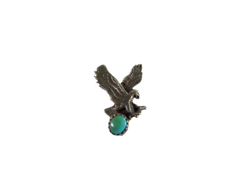 Patriotic Eagle Pendant w/Turquoise Sterling Great Detail Richard Begay