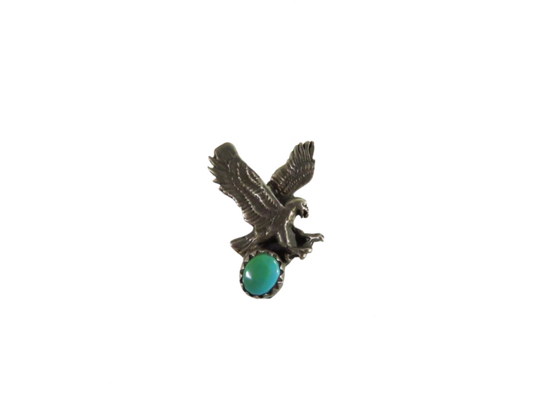 Patriotic Eagle Pendant w/Turquoise Sterling Great Detail Richard Begay — Jewelry & Watches:Fine Jewelry:Fine Necklaces & Pen