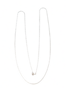 19 3/4" 10K White Gold Dainty Rope Style Chain Spring Ring Necklace for Pendant — Necklaces • 10K, Gold — front view