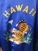 Vintage Hawaii Tiger Embroidered Sukajan Style Satin Jacket XL Korea