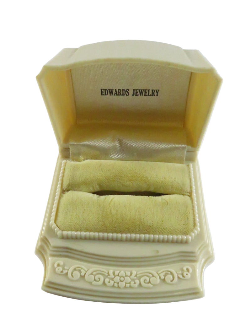 Celluloid Ring box branded 'Edwards Jewelry'.