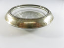 Frank M Whiting Sterling Rim Crystal Wine Glass Coaster 3 7/8 Inch Patent Pending Vintage