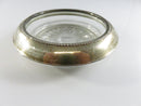 Frank M Whiting Sterling Rim Crystal Wine Glass Coaster 3 7/8 Inch Patent Pending Vintage