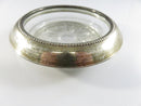 Frank M Whiting Sterling Rim Crystal Wine Glass Coaster 3 7/8 Inch Patent Pending Vintage
