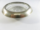 Frank M Whiting Sterling Rim Crystal Wine Glass Coaster 3 7/8 Inch Patent Pending Vintage