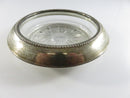 Frank M Whiting Sterling Rim Crystal Wine Glass Coaster 3 7/8 Inch Patent Pending Vintage