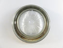 Frank M Whiting Sterling Rim Crystal Wine Glass Coaster 3 7/8 Inch Patent Pending Vintage