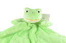 Opened Froggie Woggie Green Frog Security Blanket for Babies by Cubbies