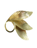 Turin Inc 12K Gold Filled Flowing Leaf Brooch 2" x 2" — Jewelry & Watches:Vintage & Antique Jewelry:Fine:Undated Fine Jewelry