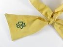 Vintage 1960s Girl Scout Junior Yellow Uniform Tie with GS Trefoil Emblems