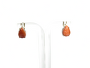 Tear Drop Goldstone Sterling Silver Stud Earrings Pre-Owned — Jewelry & Watches:Vintage & Antique Jewelry:Fine:Retro, Vintage
