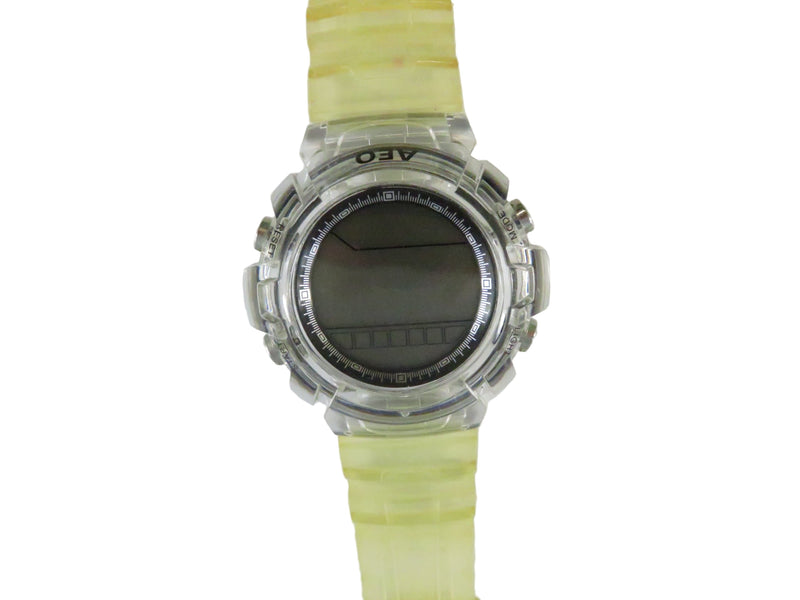 AEO Clear Case Digital Sports Watch 45mm Resin Strap LCD Chronograph Parts Repair