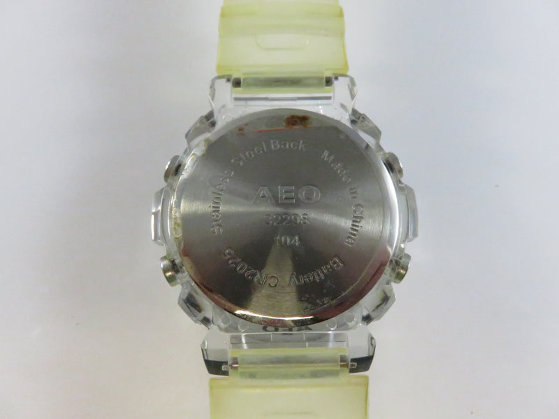 AEO Clear Case Digital Sports Watch 45mm Resin Strap LCD Chronograph Parts Repair