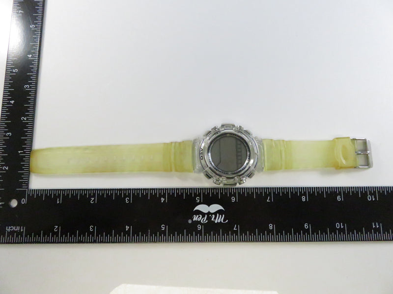 AEO Clear Case Digital Sports Watch 45mm Resin Strap LCD Chronograph Parts Repair