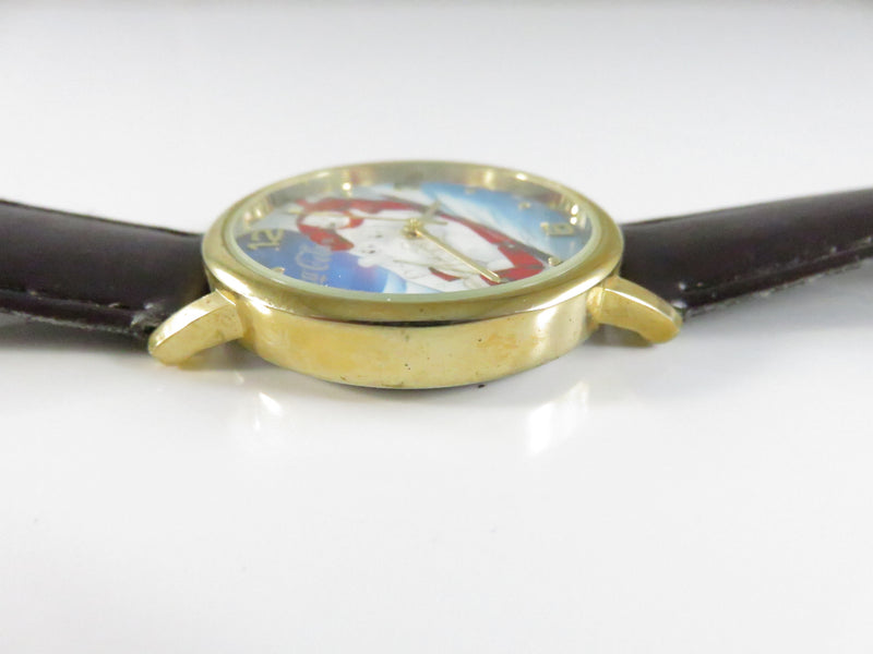 Coca-Cola Polar Bears Quartz Wrist Watch 32.7mm Gold Tone Case Japan Movement 55279