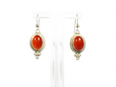 BA Suarti Sterling Indonesia Translucent Carnelian French Wire Dangling Earrings — Jewelry & Watches:Vintage & Antique Jewelr