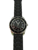 Vivani K2082BL Black Dial Quartz Sport Watch Singapore Movement Silicone Strap