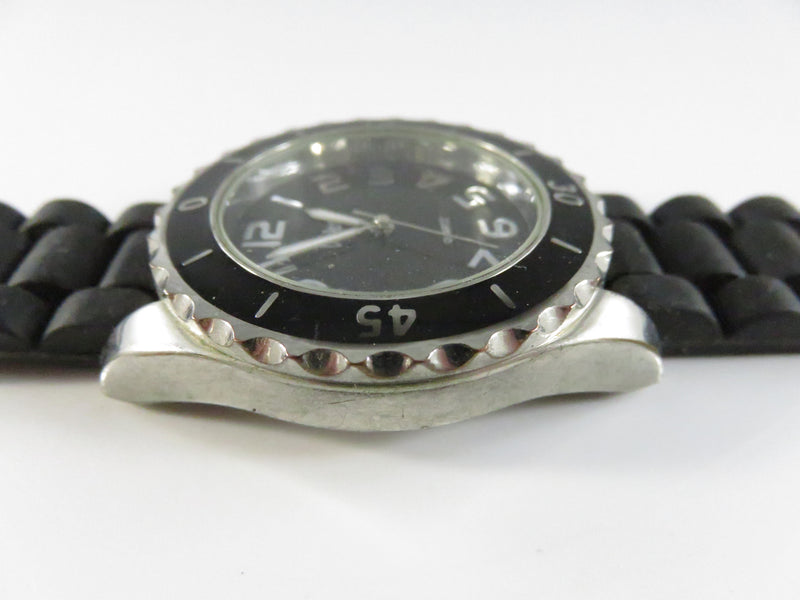 Vivani K2082BL Black Dial Quartz Sport Watch Singapore Movement Silicone Strap