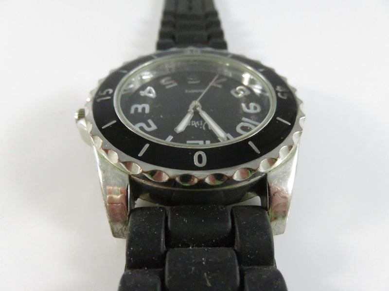 Vivani K2082BL Black Dial Quartz Sport Watch Singapore Movement Silicone Strap