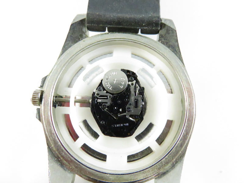 Vivani K2082BL Black Dial Quartz Sport Watch Singapore Movement Silicone Strap